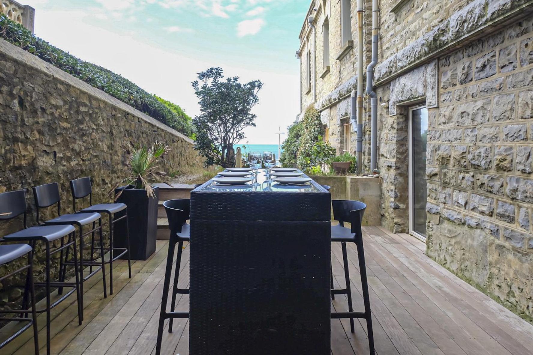 Magnifique Appartement Avec Terrasse, Parking Et Vue Sur L'Ocean Pour 5 Биарриц Экстерьер фото