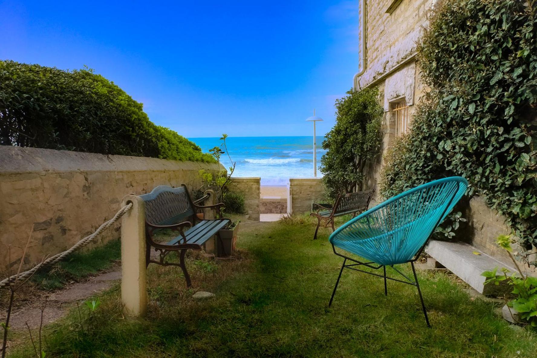 Magnifique Appartement Avec Terrasse, Parking Et Vue Sur L'Ocean Pour 5 Биарриц Экстерьер фото